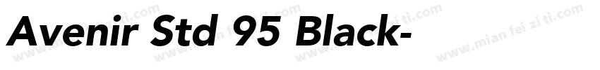 Avenir Std 95 Black字体转换